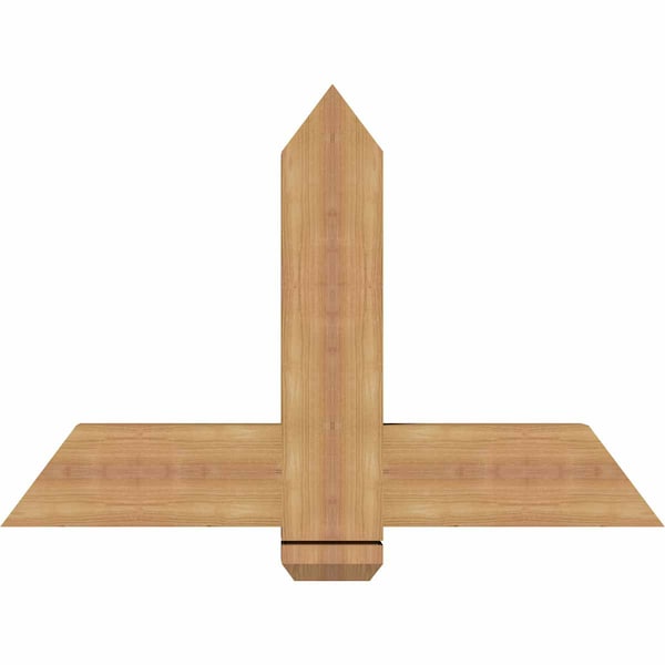 Ekena Millwork Eugene Smooth Timber Gable Bracket, Western Red Cedar, 36"W x 24"H x 3 1/2"D x 5 1/2"F, 16/12 Pitch GBW036X24X0406EUG00SWR - main